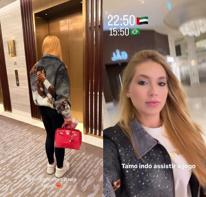 Em Dubai, Virginia Fonseca mostra <i>look</i> especial para assistir jogo de Vini Jr.