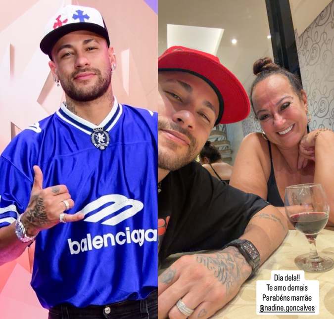 Neymar Jr. presta homenagem de aniversário para a mãe, Nadine Gonçalves e se declara: <i> Te amo demais</i>