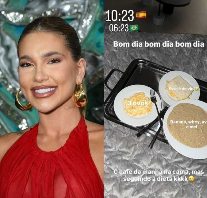 Virginia Fonseca ganha café da manhã na cama preparado por Vini Jr.: <i>- Pode fazer sempre</i>