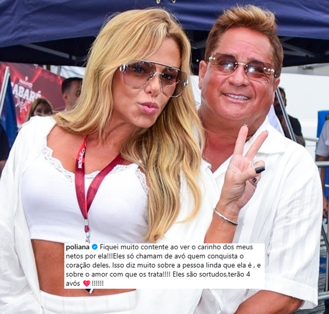 Poliana Rocha se pronuncia sobre vídeo do neto chamando mãe de Vini Jr. de <i>avó</i>