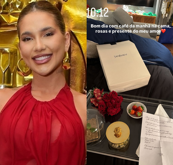 Virginia Fonseca é surpreendida por Vini Jr. em data especial e se declara: <i>Cada dia mais apaixonada</i>