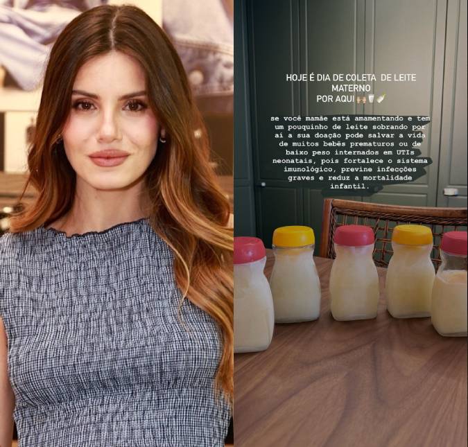 Camila Queiroz comenta sobre importância de doação de leite materno: <i> Pode salvar a vida de muitas crianças</i>