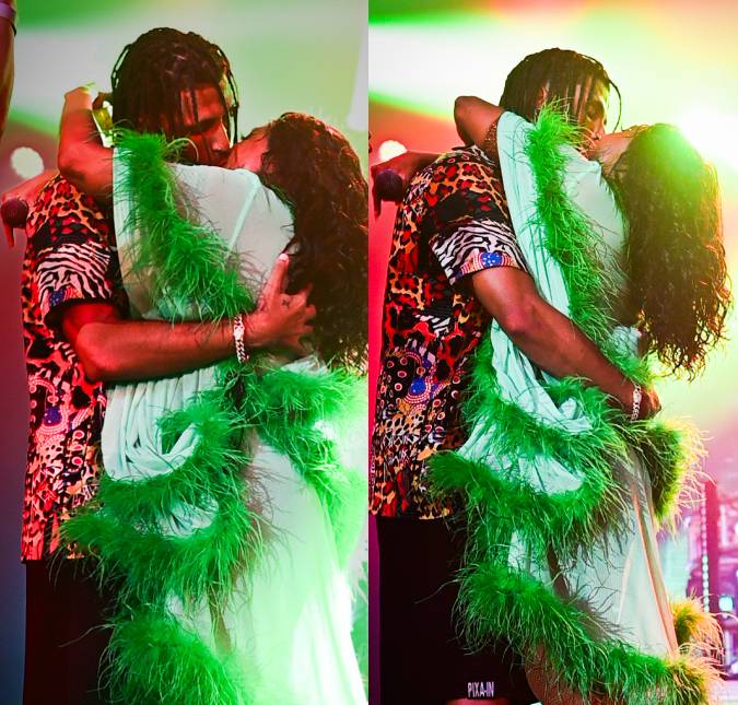 Gaby Amarantos protagoniza beijão com dançarino durante <i>show</i> em São Paulo