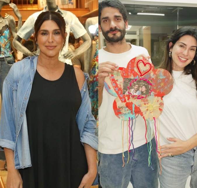 Fernanda Paes Leme posa com ex-noivo em evento na escola da filha e declara: <i>Mandamos bem</i>