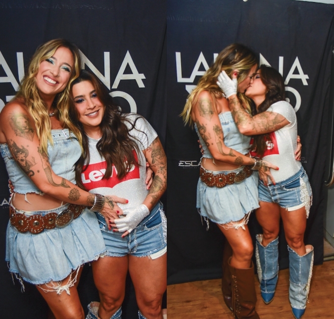 Apaixonadas! Lauana Prado e Tati Dias trocam beijos no <i>Bloco CarnaLau</i> após reatarem namoro