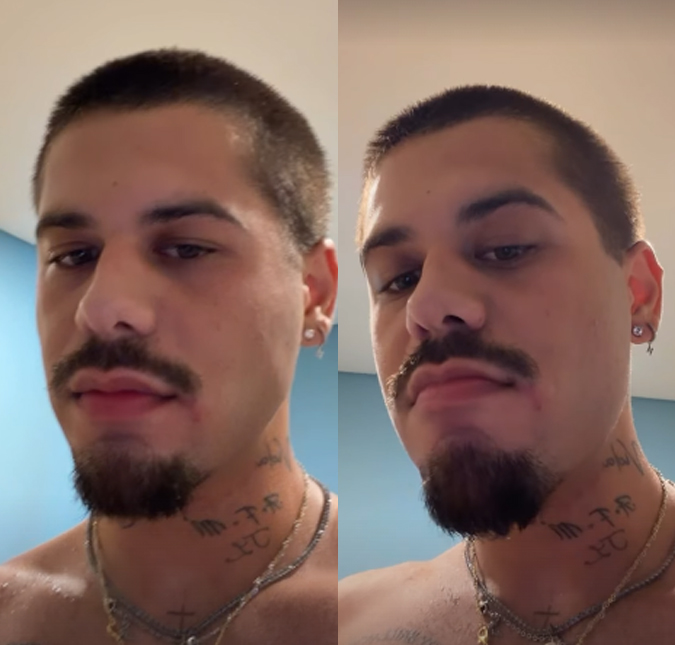 Zé Felipe se machuca ao mudar visual e brinca com resultado: <i>Parecendo um bode</i>