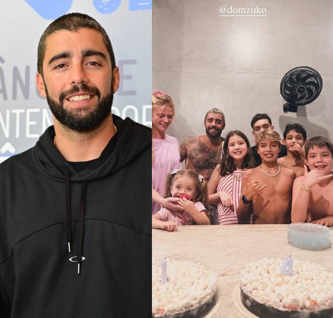 Após fala de Luana Piovani, Pedro Scooby reúne os filhos em festa surpresa para Dom