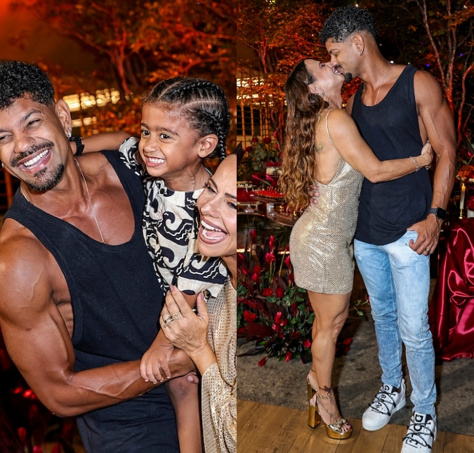 Viviane Araújo celebra aniversário de 51 anos de idade com marido e o filho