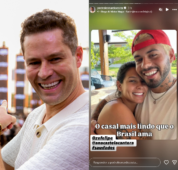 Pedro Leonardo agita a <i>web</i> ao chamar Zé Felipe e Ana Castela de <i>casal mais lindo</i>