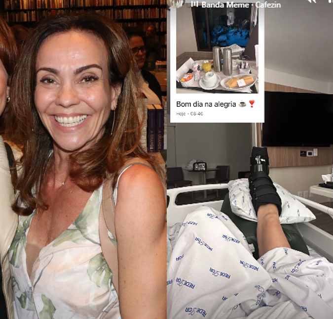 Após fazer cirurgia no pé, Flávia Monteiro fala sobre efeito da anestesia
