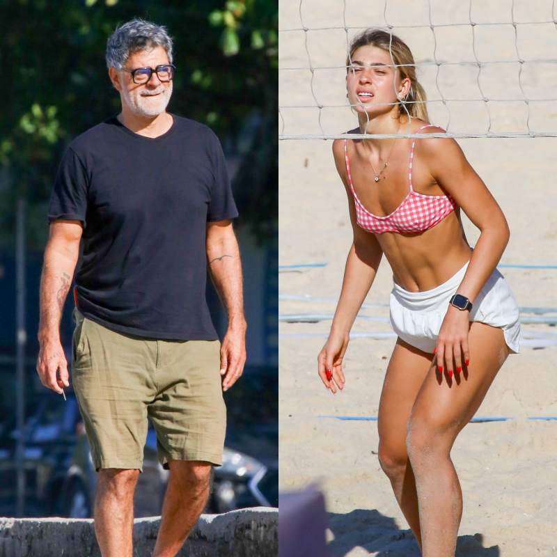 Eduardo Moscovis acompanha treino de futevôlei da filha no dia do aniversário dela