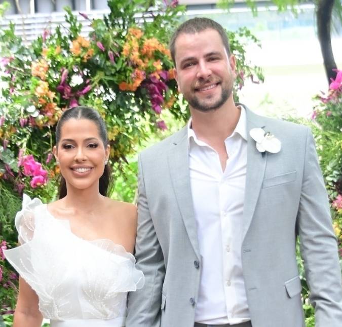 Do <i>BBB</i> para a vida! Laís Caldas encanta ao exibir barrigão de grávida em ensaio ao lado de Gustavo Marsengo