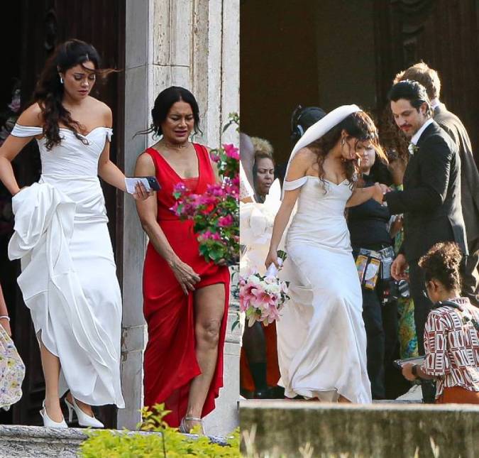 Vem aí! Atores de <i>Três Graças</i> são vistos gravando casamento de Gerluce e Paulinho