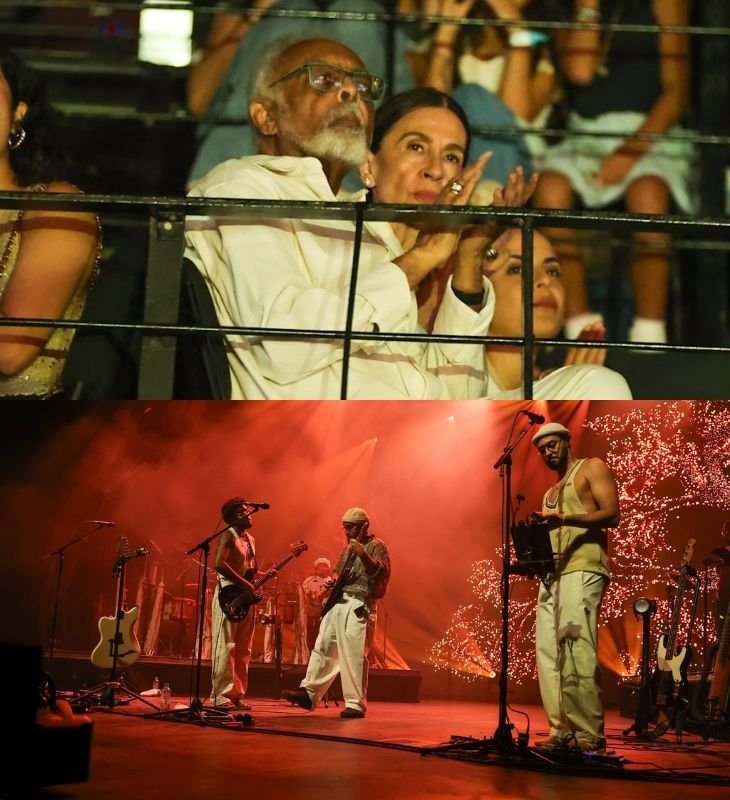 Gilberto Gil e Flora Gil prestigiam <i>show</i> dos Gilsons no Rio de Janeiro; saiba quem mais marcou presença