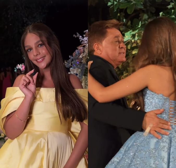 Leonardo dança valsa com neta em aniversário de 15 anos enquanto canta <I>Talismã</i>; veja momento!