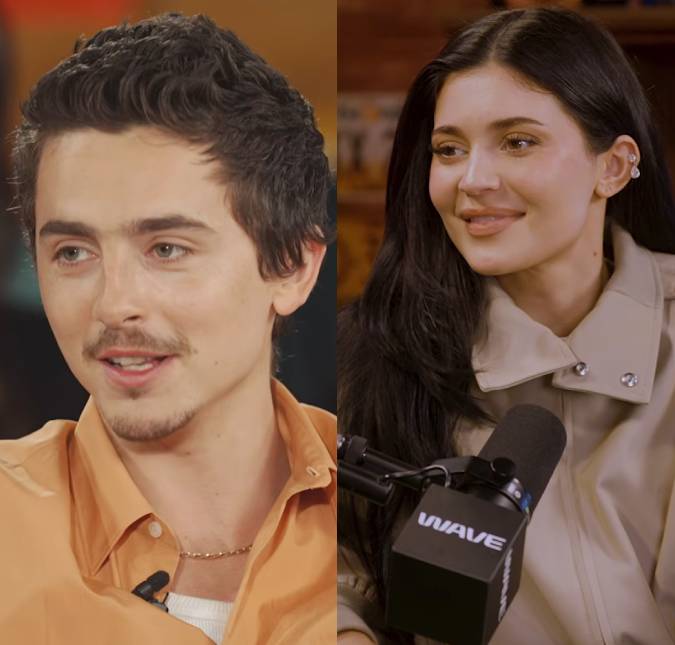 Timothée Chalamet e Kylie Jenner protagonizam momento fofo em partida de basquete da NBA