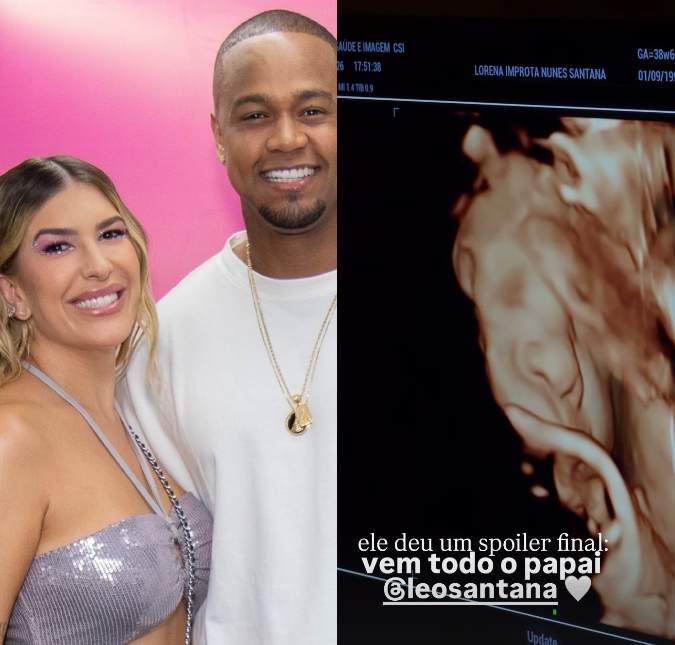 Lore Improta e Léo Santana se derretem pelo filho na reta final da gestação: <i>Vem todo o papai</i>