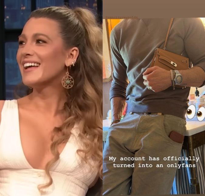 Blake Lively mostra foto sensual de Ryan Reynolds segurando bolsa de grife