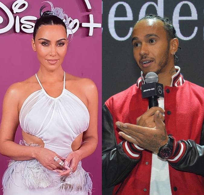 Kim Kardashian e Lewis Hamilton trocam abraços após piloto conquistar pódio no GP de Mônaco da Fórmula 1