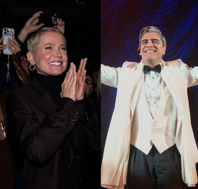 Xuxa Meneghel se emociona com musical <i>Victor ou Victoria</i>, estrelado por Junno Andrade. Confira!