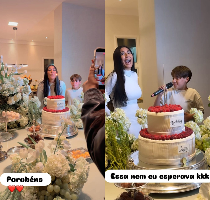 Simaria celebra aniversário e é surpreendida com pedido do filho