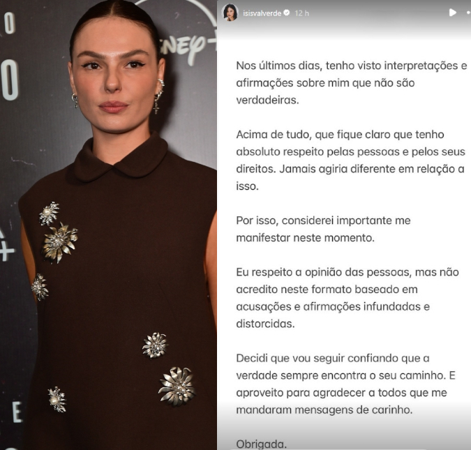 Isis Valverde se manifesta após polêmica envolvendo ex-funcionária