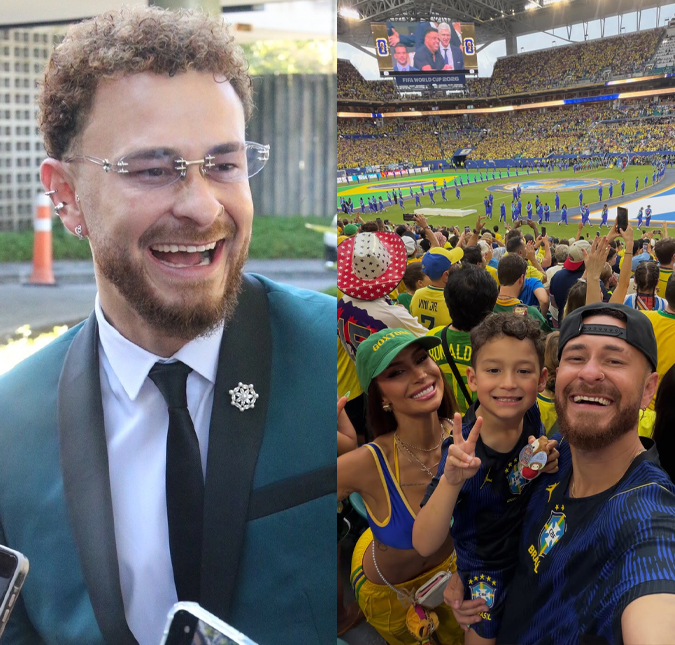 Fred Bruno mostra que perdeu o terceiro gol do Brasil ao estar no banheiro com o filho