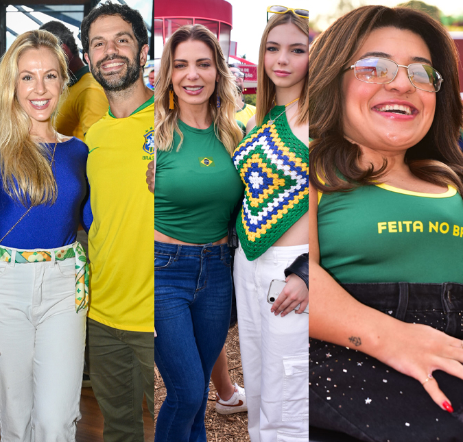 Na torcida pelo hexa! Famosos acompanham jogo da Seleção Brasileira em São Paulo