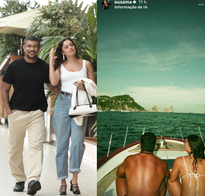 Assumidos novamente! Xamã compartilha clique fofo ao lado de Sophie Charlotte em passeio de barco