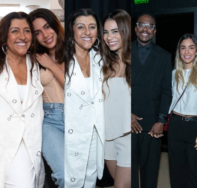 Anitta, Lexa e Mumuzinho prestigiam Regina Casé em noite de teatro no Rio de Janeiro
