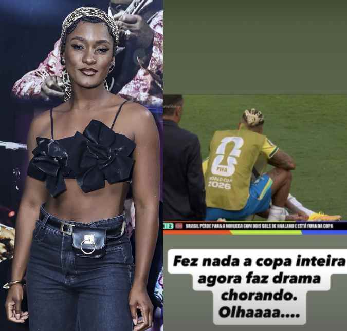Erika Januza faz critica a Neymar Jr. após jogo da Copa do Mundo: <i>Drama</i>