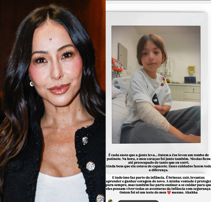 Sabrina Sato abre o coração após queda de Zoe: <i>Ainda bem que ela estava de capacete</i>