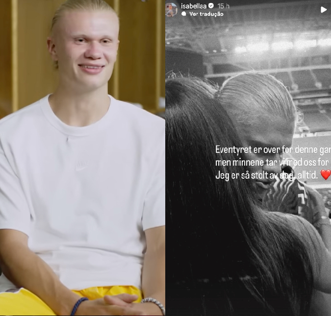 Após eliminação da Noruega, namorada de Haaland faz homenagem a ele: <i> Orgulhosa de você</i>