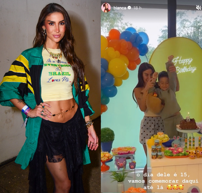 Bianca Andrade comemora aniversário do filho adiantado com festa intimista