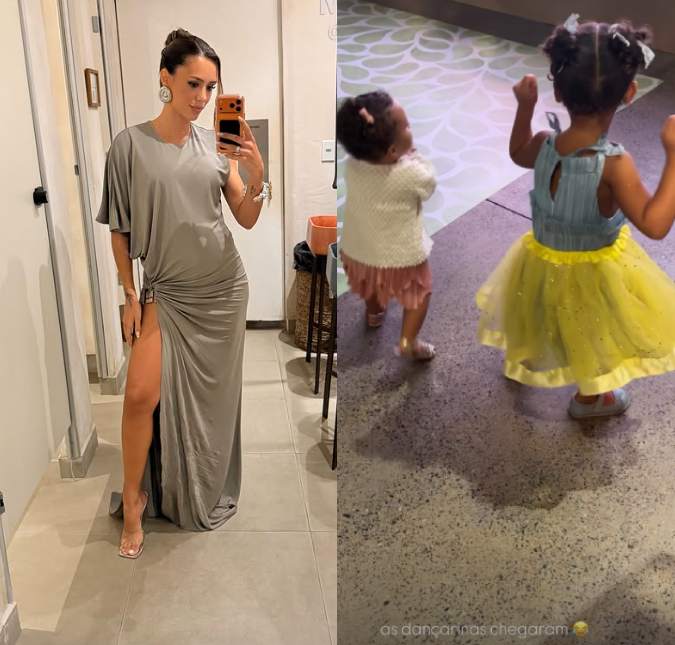 Ao lado de Neymar Jr., Bruna Biancardi encanta ao mostrar as filhas dançando no casamento de Gabriel Medina