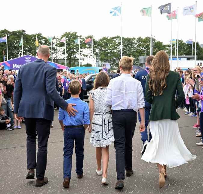 Kate Middleton e Príncipe William compartilham registros com filhos nos Jogos da Commonwealth