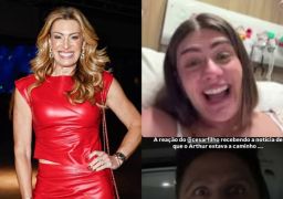 Elaine Mickely diverte a <i>web</i> ao mostrar reação de César Filho com a chegada do neto
