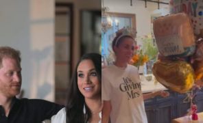 Em momento descontraído, Meghan Markle surge dançando na cozinha com Príncipe Harry