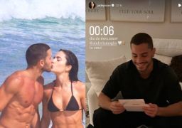 André Lamoglia completa 29 anos e ganha declaração da namorada, Jade Picon: <i>Meu amor</i>