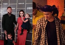 Bruna Biancardi e Neymar Jr. combinam <i>looks</i> com Mavie e Mel em arraiá da família que reuniu Davi Lucca