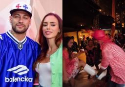 Neymar Jr. brinca com Bruna Biancardi durante quadrilha e cena viraliza; assista!