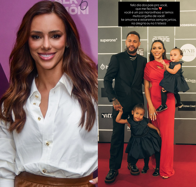 Com clique em família, Bruna Biancardi se declara para Neymar Jr.: <i>Temos muito orgulho de você</i>
