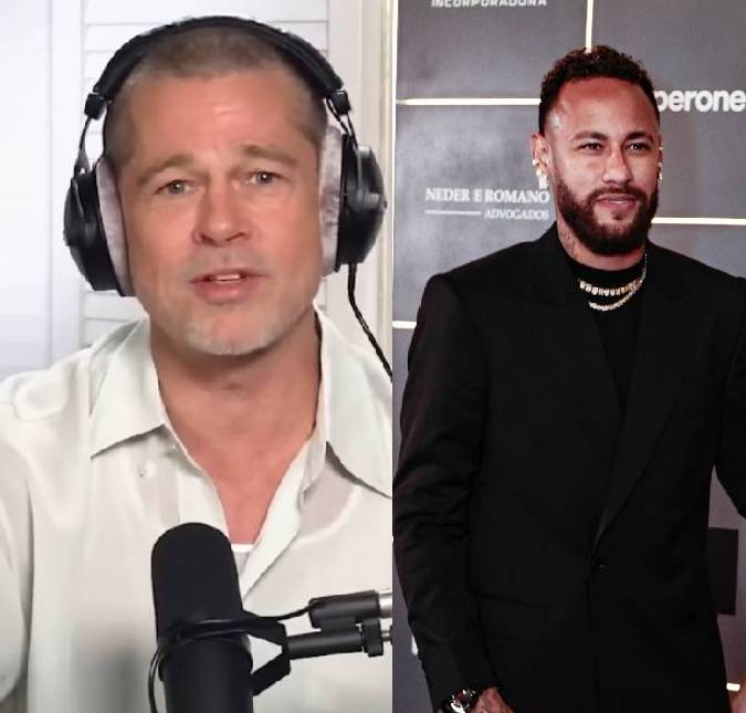 Brad Pitt cita Neymar Jr. ao brincar sobre atuação de jogadores: - <i>Vou dar aulas de como simular faltas</i>