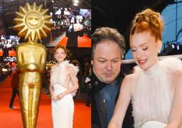 Marina Ruy Barbosa brilha no Festival de Gramado e eterniza mãos na Calçada da Fama