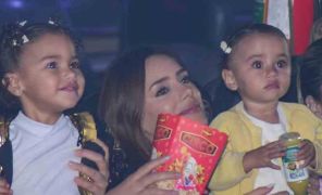 Grávida da terceira filha, Bruna Biancardi leva Mavie e Mel ao circo