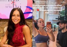 Sabrina Sato exibe barriguinha de gravidez durante treino: <i>Me sentindo ótima</i>