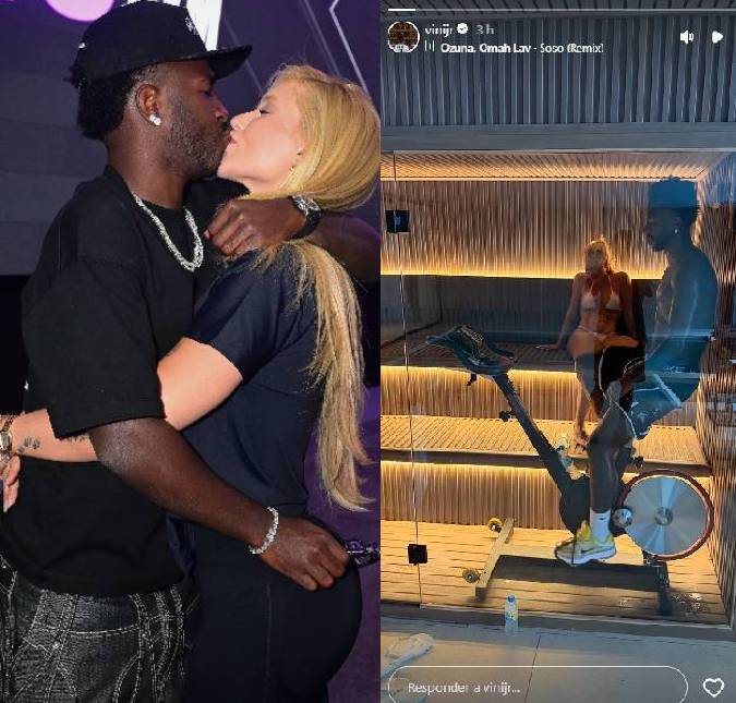 Virginia Fonseca e Vini Jr. aproveitam momento juntos em Madri com treino em sauna particular