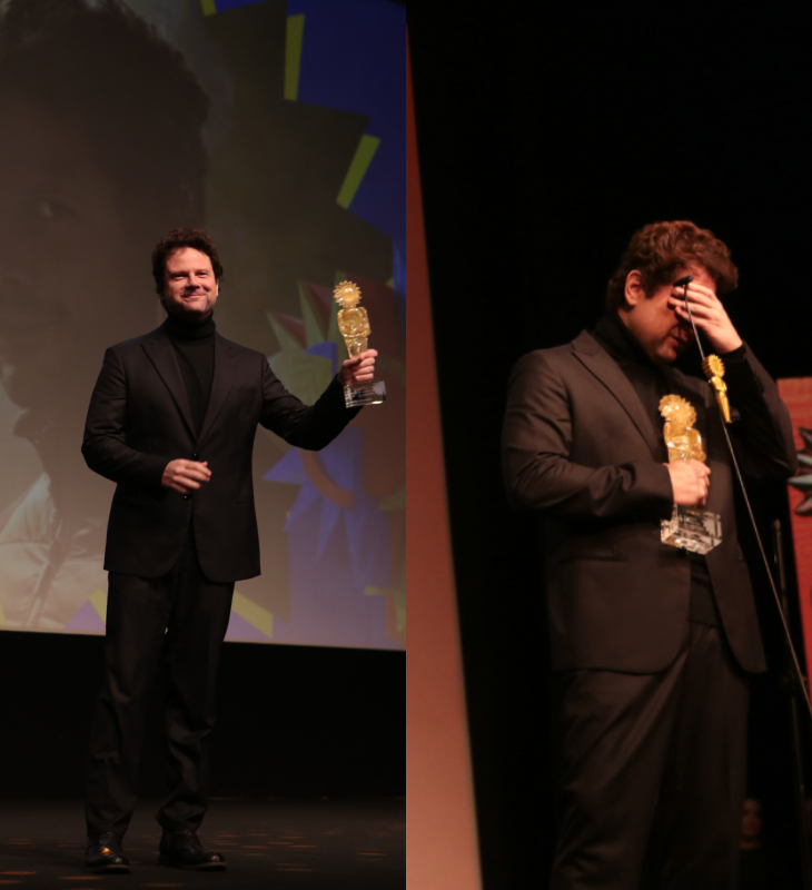 Selton Mello é homenageado em festival e se emociona ao falar dos pais