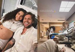 Marina vem aí! Breno Simões e Paula Amorim surgem na maternidade