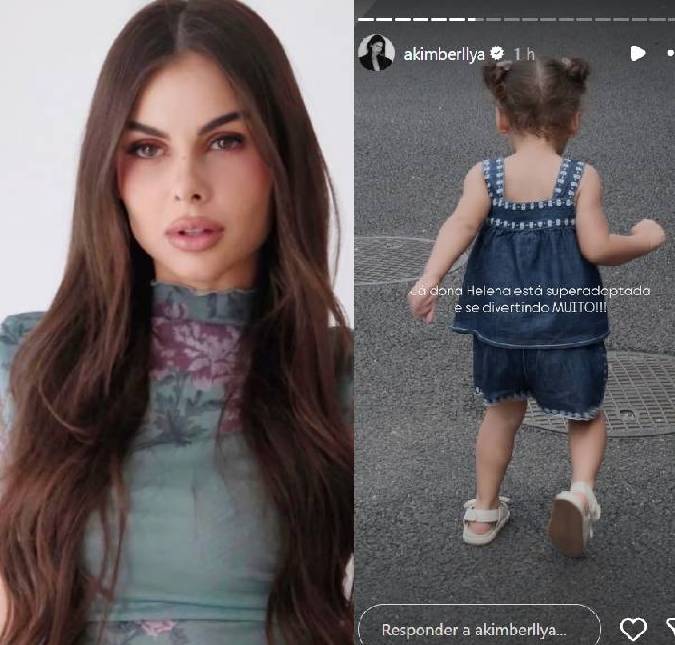 Após 27 horas de voo, Amanda Kimberlly e Helena chegam no Japão
